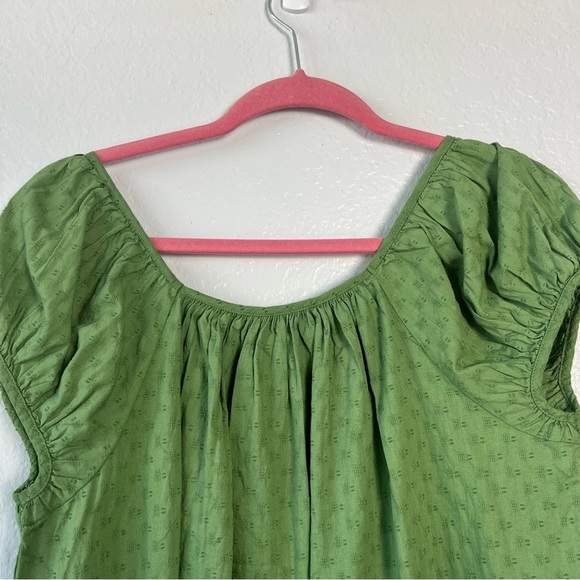 Women's Puff Cap Sleeve Top - Universal Thread™ Green - Picture 7 of 12